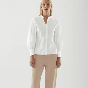 COS bell sleeve fitted shirt. 4